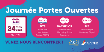 Portes Ouvertes le samedi 24 juin 2023 de 9h à 17h