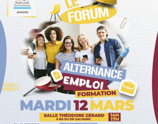 Mardi 12 mars de 14h à 17h – Forum de l’apprentissage, de l’emploi et de la formation à Decize
