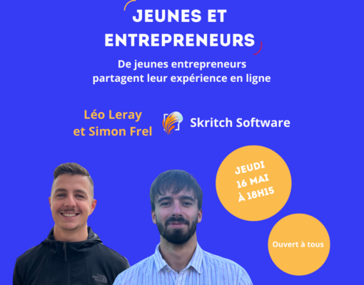 Jeudi 16 mai à 17h30 : jeunes et entrepreneurs – Webinaire avec une jeune startup en IA Skritch Software